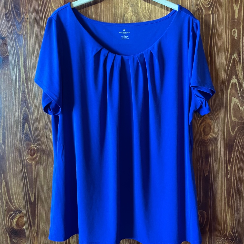 Worthington Woman's Blue 1X Blouse